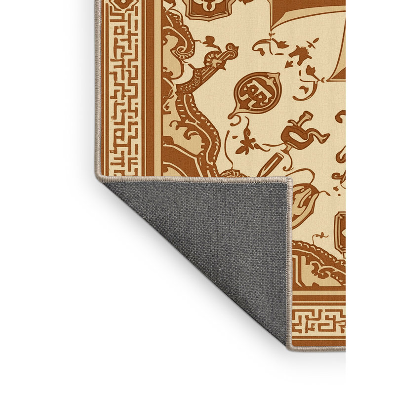 Tapis oriental doux et moelleux de style oriental traditionnel beige Macalester, 5 x 7