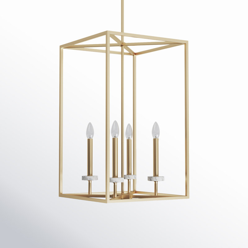 Lustre rectangulaire unique à 4 lumières Perth