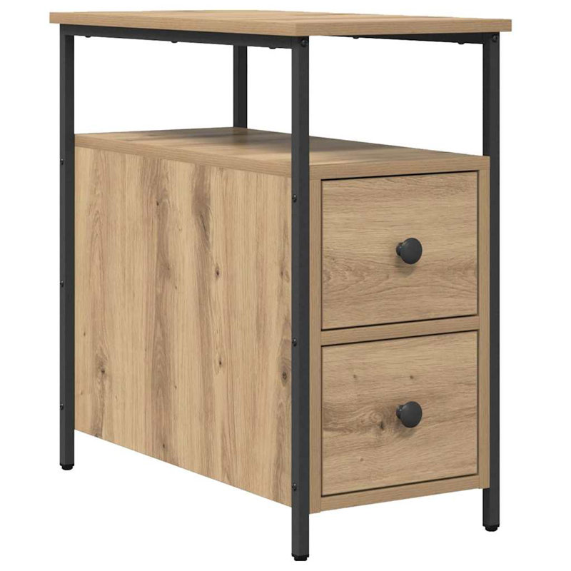 Bedside Cabinet 30 X 60 X 60 Cm Engineered Wood, Artisan Oak