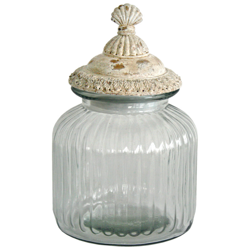 Glass Jar, 28cm H x 17cm W x 17cm D