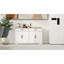 Buffet blanc avec 2 tiroirs et 4 portes, 57,15 po. Pour le salon. Armoire de fabrication fine, portes 57,15 po. Polyvalent et fiable