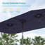 Parasol de marché rectangulaire 15 pi x 9 pi Saier-1491097527