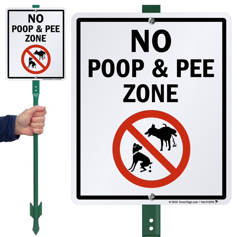 SmartSign No Poop  Pee Zone Sign and Stake Kit Wayfair