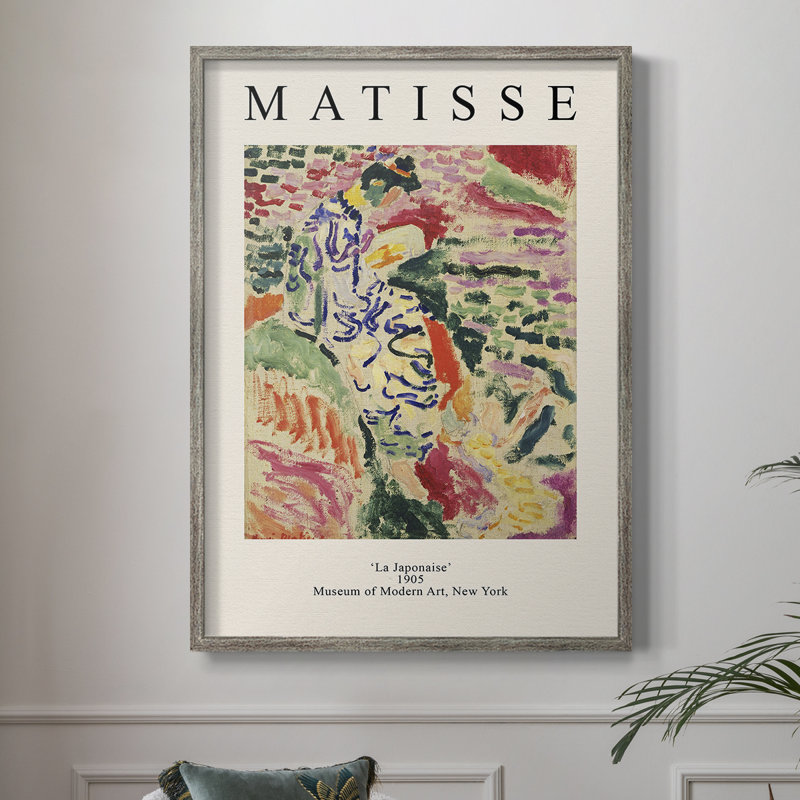 Matisse CC III, reproduction encadrée - bois massif, 21" H x 17" W, Argent rétro