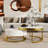 Modern Round Nesting Coffee Table With Drawers