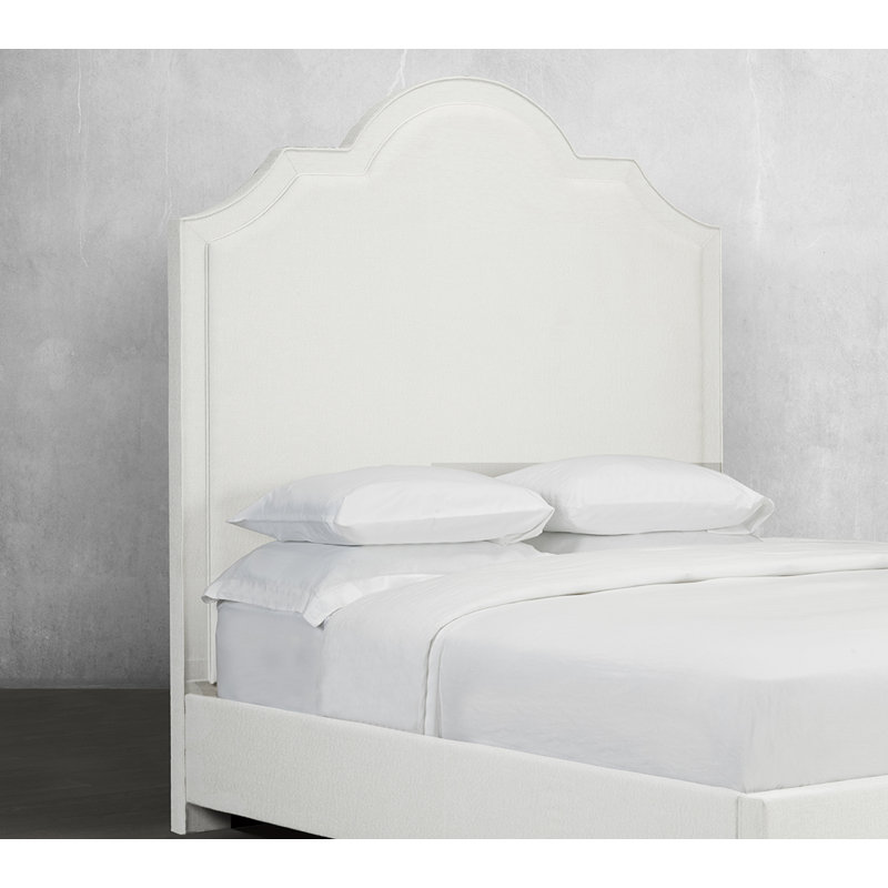 Tête de lit à panneau rembourré, Blanc, Grand