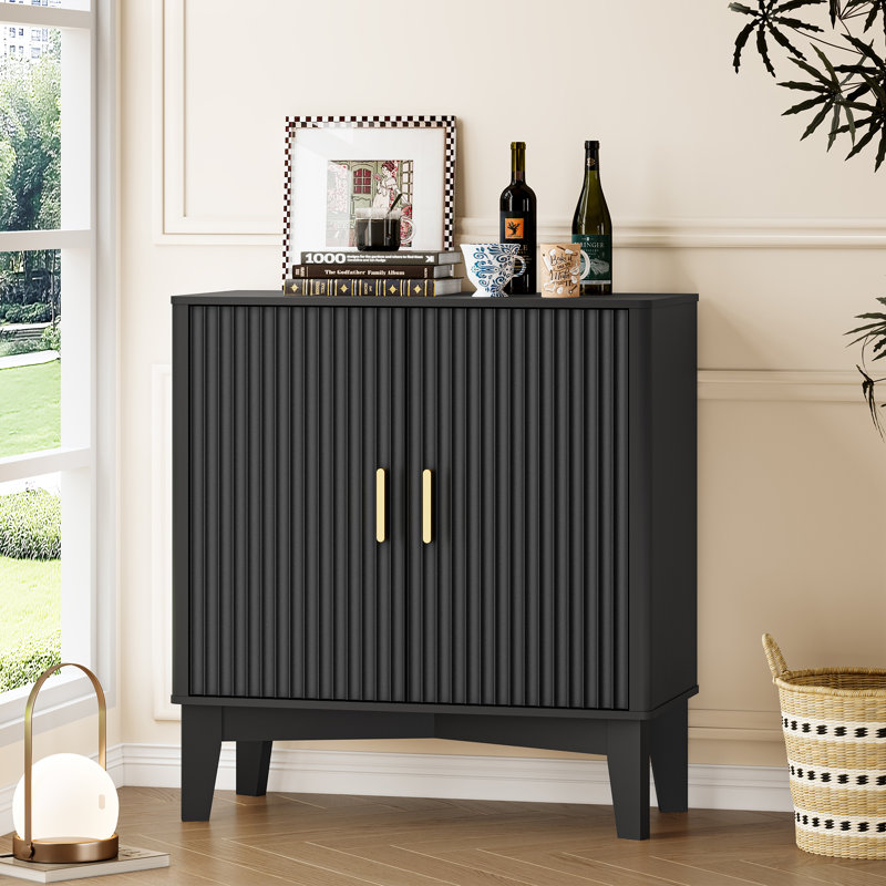 Armoire de rangement multifonctionnelle à grande capacité avec tablette réglable, Black