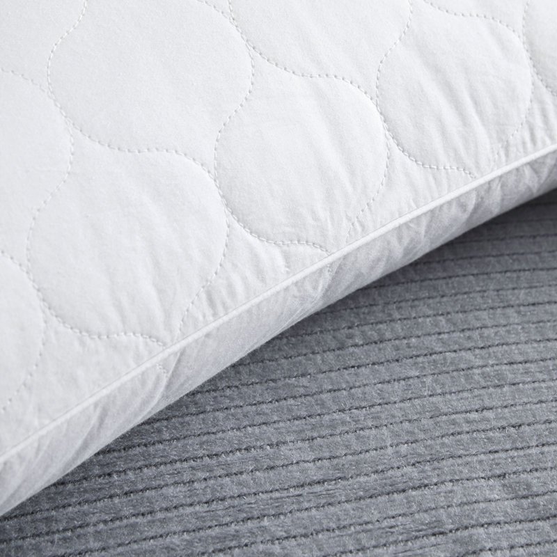 Hotel-Inspired Goose Feather Bed Pillows (Set of 2) – Medium Support with Breathable 233 TC Cotton Shell, King