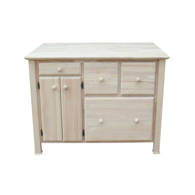 Toby 48" Wide Solid Wood Kitchen Island