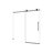 6076 Matte Black Shower Door, Design With One Fixed & Shifted Panel, 70Mm 304 Stainless Steel Pulleys, Soft Closing, Nano Cleaning, Tempered Glass For Bathroom Door 6076, Adjustable , Easy Glass,-122074060