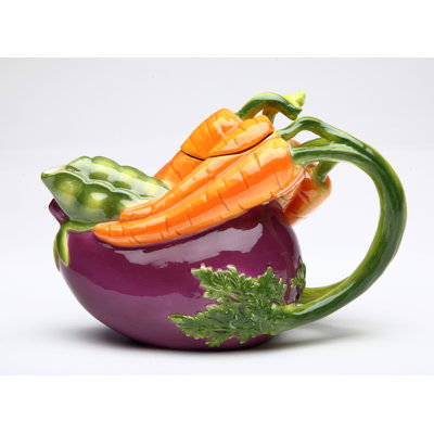 Aubergine et carotte Théière