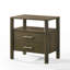 Ensemble de chambre à coucher Carolina - Tissu gris moderne + wengé-1752097156