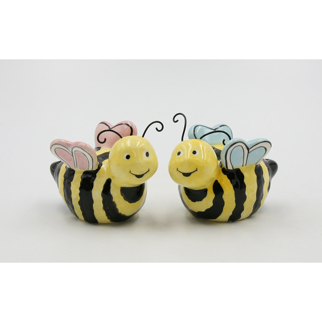 2 Pieces Honey Bee Salt And Pepper Set Cosmos Gifts