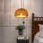 Natural Bamboo Lantern Pendant Hanging Light Rustic Wicker Rattan Chandelier For Farmhouse Restaurant Living Room