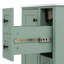 Meuble-lavabo vert clair compact avec lavabo en céramique, style moderne