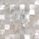 4'' x 4'' Hand Painted Natural Shell Decorative Tile Insert