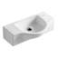 Lavabo de salle de bain mural rectangulaire en porcelaine blanche