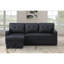 Canapé-lit modulaire rembourré convertible à 4 places avec méridienne escamotable et rangement en lin noir, coussins de dossier amovibles, canapé-lit simple pour accueillir des invités, 82 de largeur, 53 de profondeur, 34,5 de hauteur, 190,5 lb
