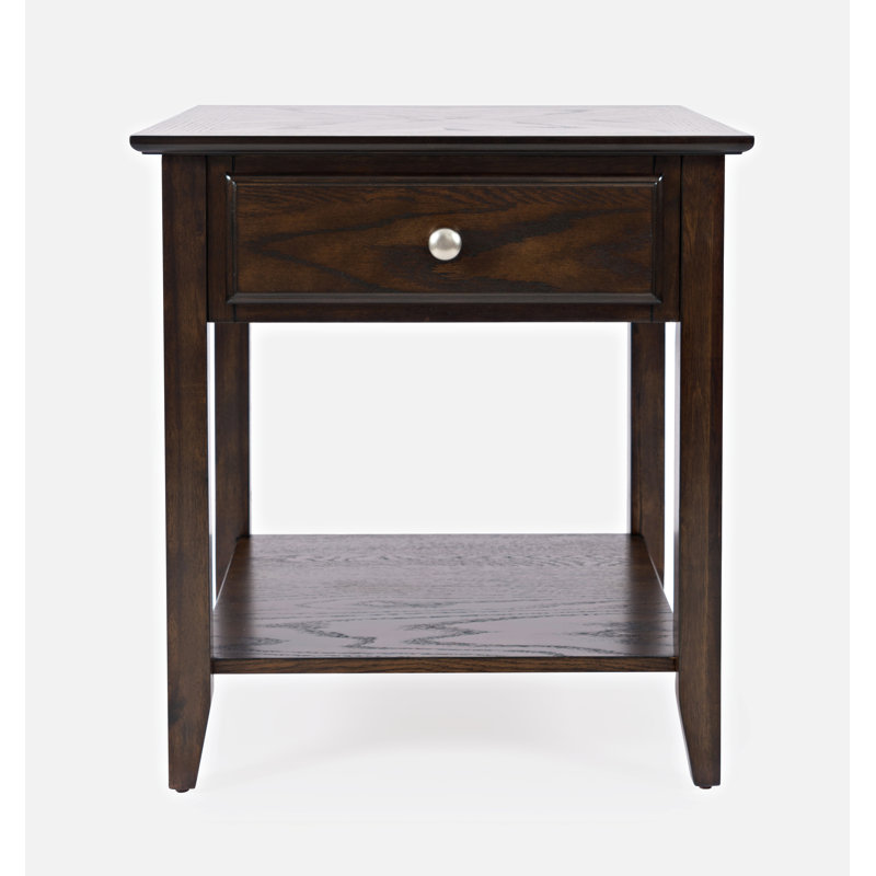 Table de bout avec rangement Alyssarae, Espresso brun
