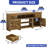 70" Farmhouse Style Media Center Media Console Media TV Stand  with 23" Electric Fireplace-1923384860