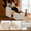 Chaise d'appoint rembourrée avec repose-pieds avec rangement-1499218400