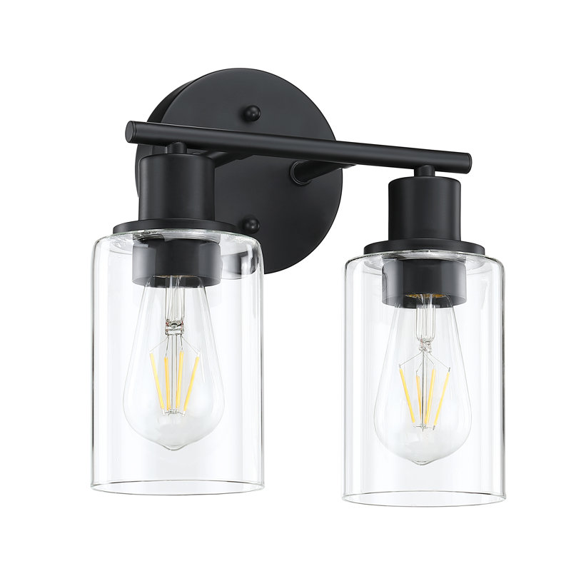 2 - Light Vanity Light, Matte Black