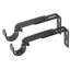  Supports réglables pour tringles à rideaux - pour tringles de 7/8 ou 1 pouce. Ensemble de 2 - Noir-630830893