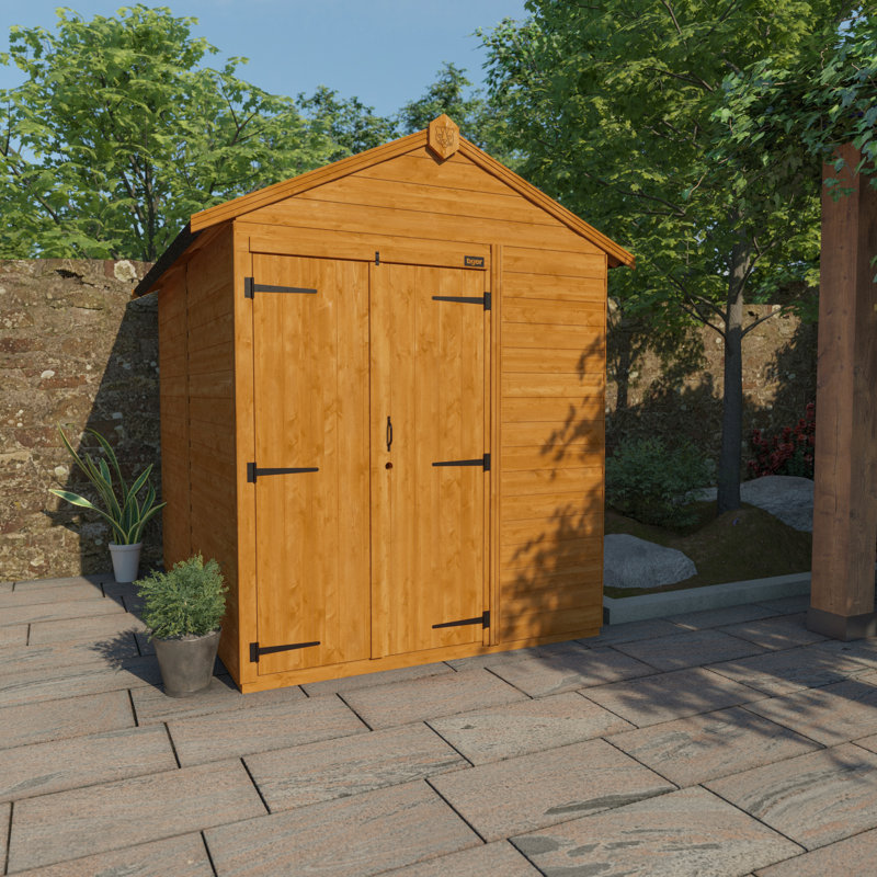 TigerFlex® Modular Buildings Solid Wood Tool/Bike Shed, 213cm H x 175cm W x 224cm D