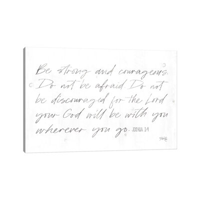 «Be Strong and Courageous» par Marla Rae - reproduction d'art textuel