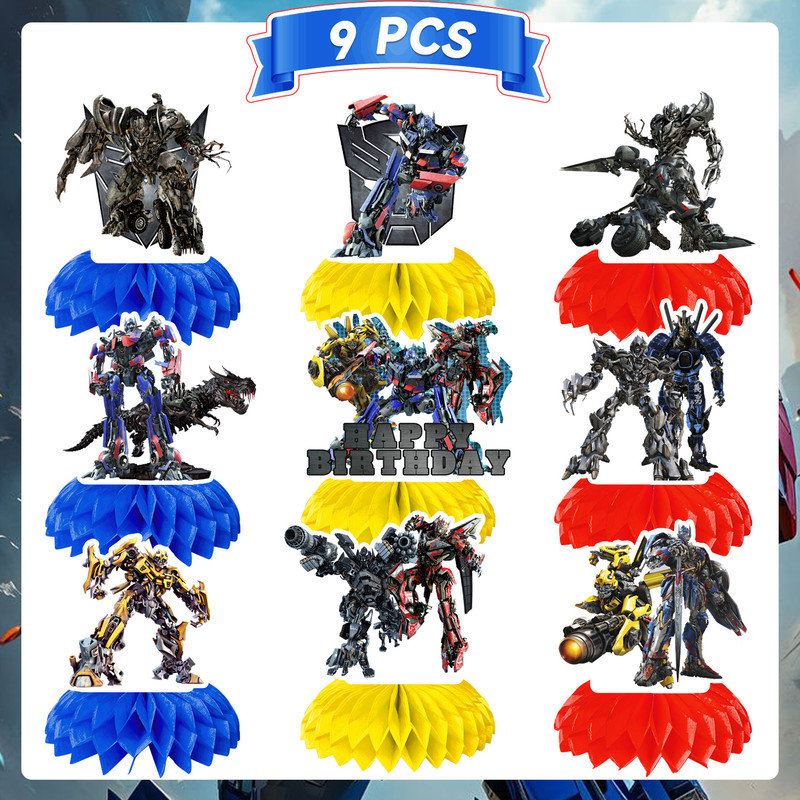 Ensemble de 9 pièces pour centre de table Transformers