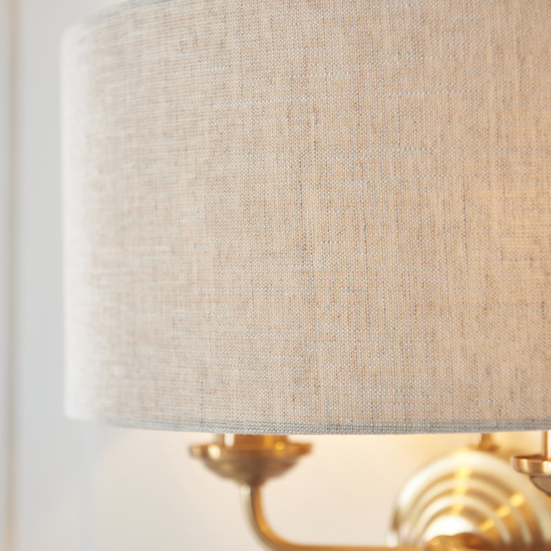 Landover 2lt Wall finished in Vintage Brass and Natural