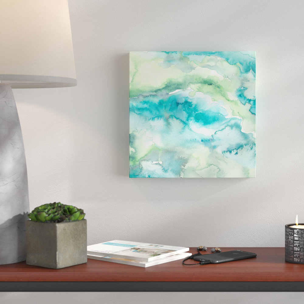 " Turquoise And Green Abstract " by Tre Sorelle Studios Wrought Studio™ 