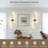 2-Pack Battery Operated Wall Sconces with Remote Control, Non-Hardwired LED Flush Mounted Sconces-129149357-129149358