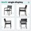 Ensemble de salle à manger de patio pour 10 personnes en aluminium l 94,5 po x P 40,5 po avec chaises empilables-1674806693