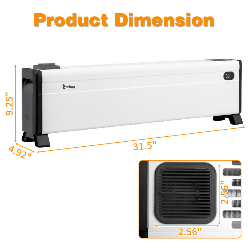 32 In. 1500-Watt Baseboard Heater With Remote - Thumbnail 2