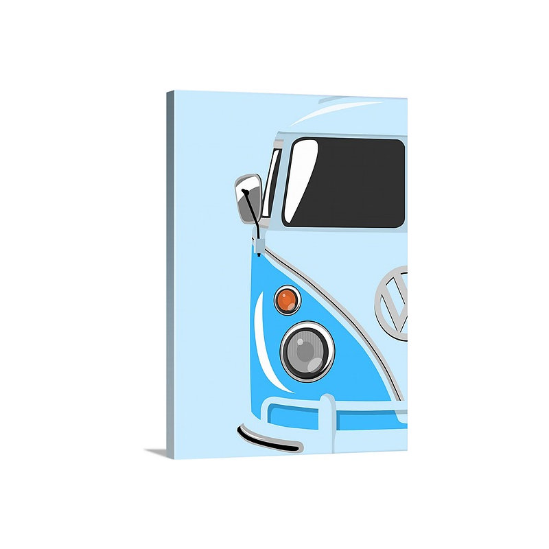 «Camper» par Francy, impression en bleu, H 24 po x l 18 po x P 1,25 po, Toile