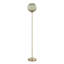 Nadina Textured Smoky Green Glass Globe Table Lamp - Vintage 1920s Deco Charm