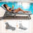Outdoor HDPE Chaise Lounge Chair with Side Tray, Patio Pool Lounge Chairs, 5-Position Adjustable, All-Weather-488618058