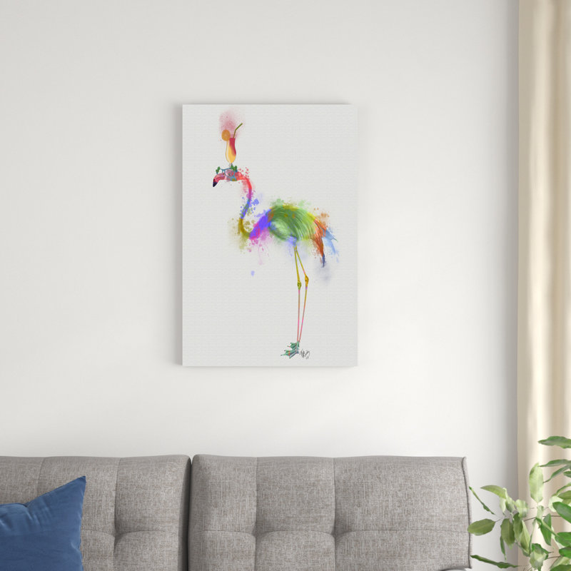 Rainbow Splash Flamingo 1, H 30 po x l 20 po x P 1,25 po