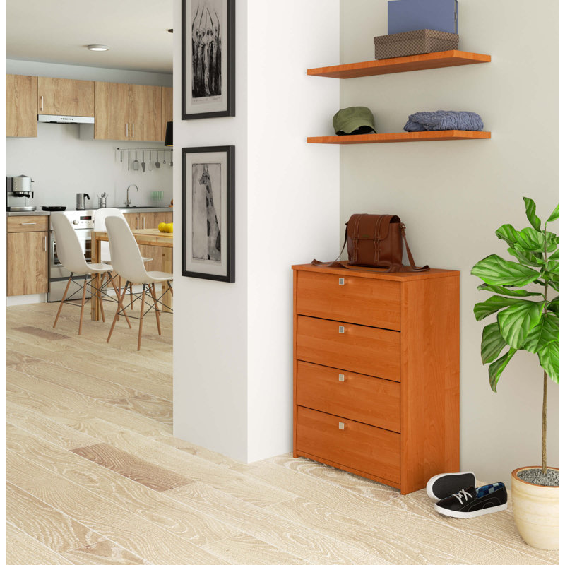 Furgeson 16 Pair Shoe Storage Cabinet, Alder