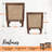 Wood and Rattan Elevated Indoor Planter Set