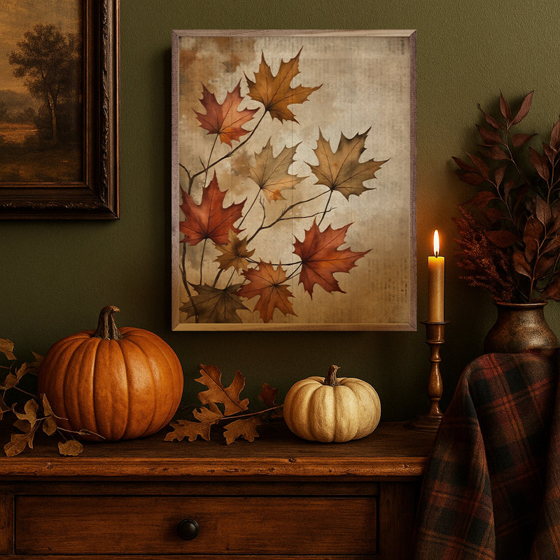 Fall Leaves, 40" H x 32" W