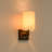 Modern 1-Light Linen Fabric Shade Wall Sconce