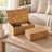 2-Piece Wicker Storage Boxes with Lids for Shelves and Home Organization