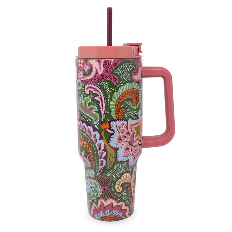 Acier inoxydable 40 oz. Gobelet, Leaf Me Not Paisley