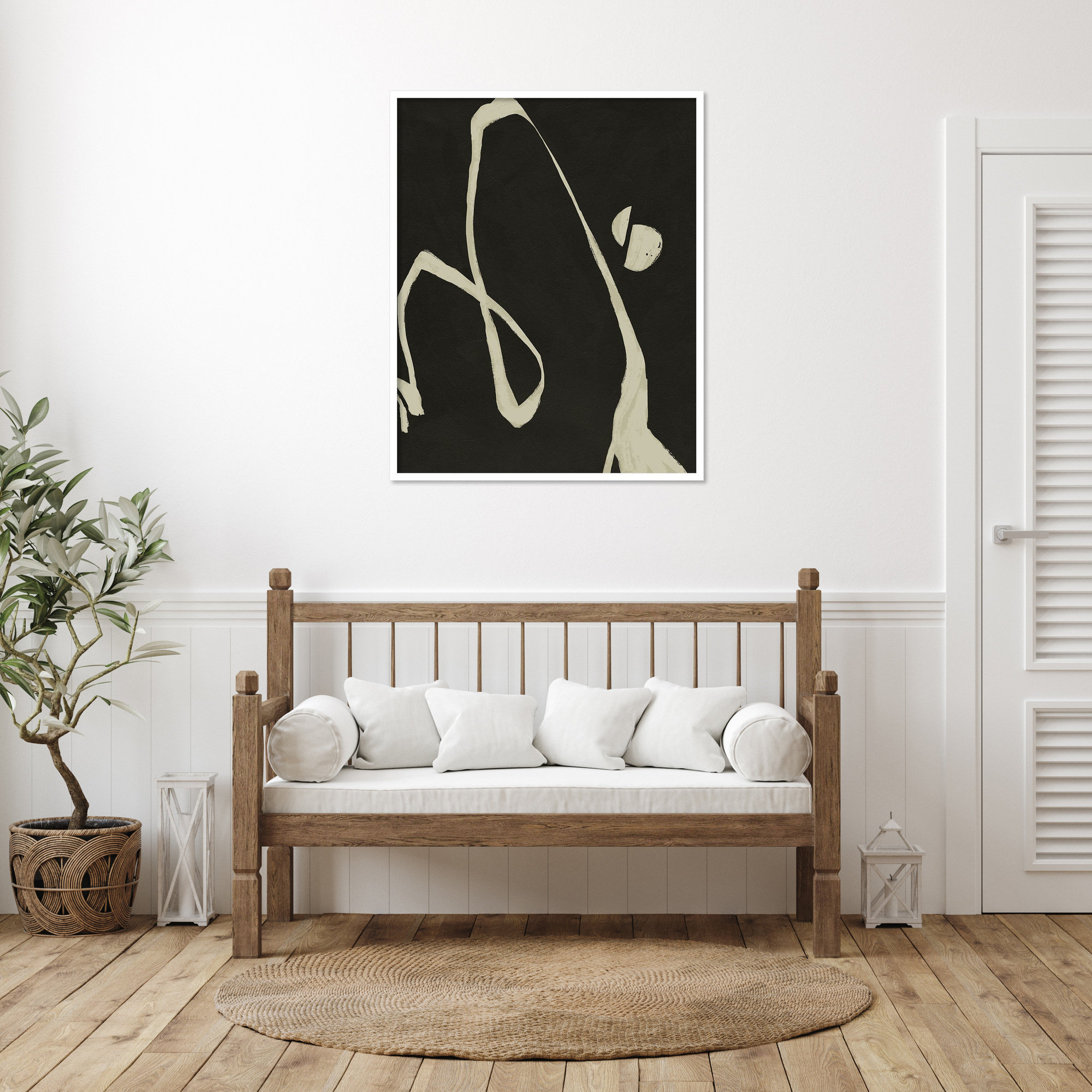 Neutral Spring II by Jacob Green, White, 41" H x 33" W x 1" D