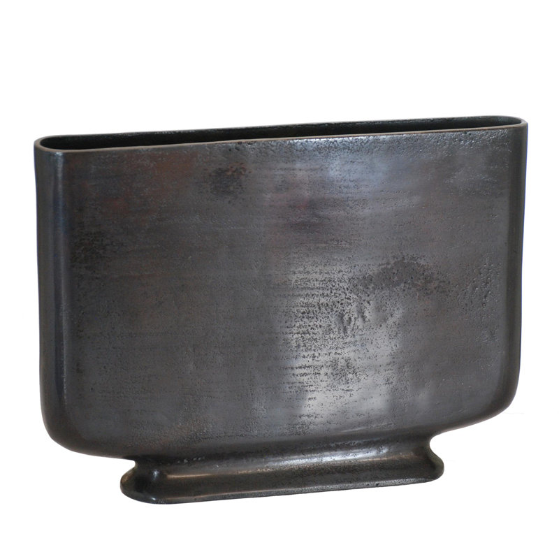 Metal Planter, 11.5" H x 16" W x 3.25" D