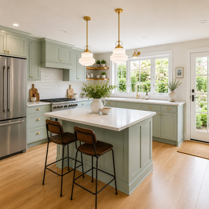 1-light Milk Glass Schoolhouse Pendant