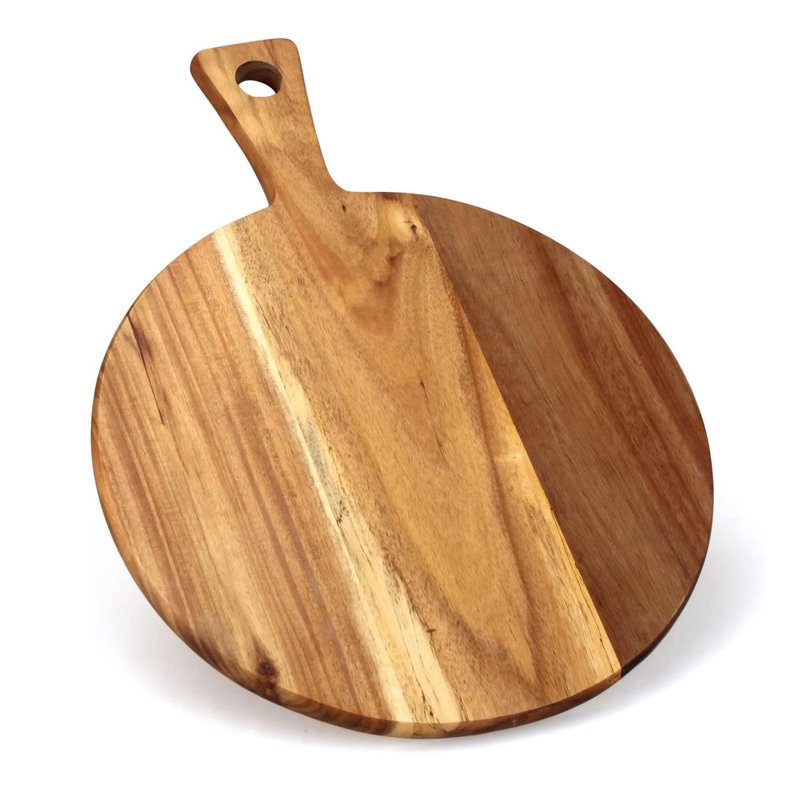 Planches à découper rondes en bois 16 po x l 12 po pour planches à découper