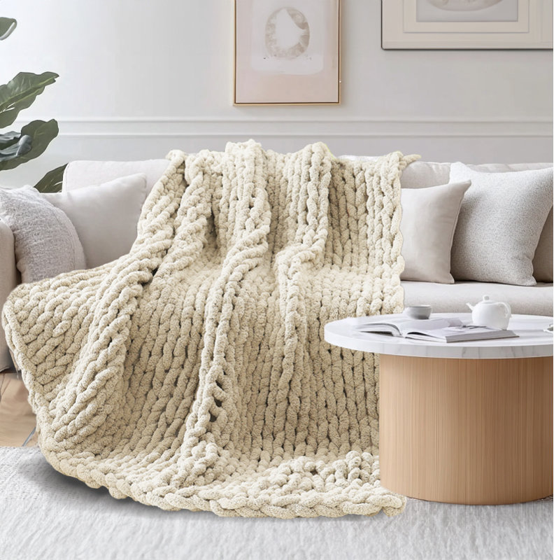 Chunky Knit Blanket Throw